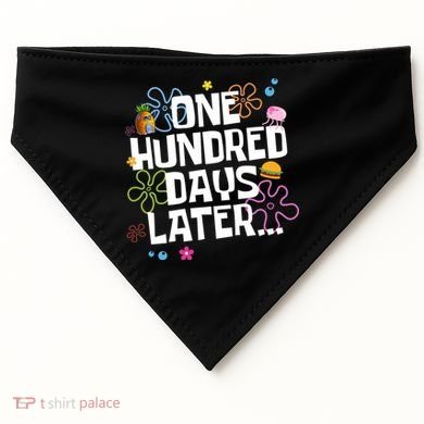 One Hundred Days Later 100 Days Of School USA-Made Doggie Bandana