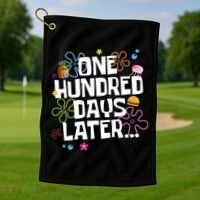 One Hundred Days Later 100 Days Of School Golf Towel thumb 1