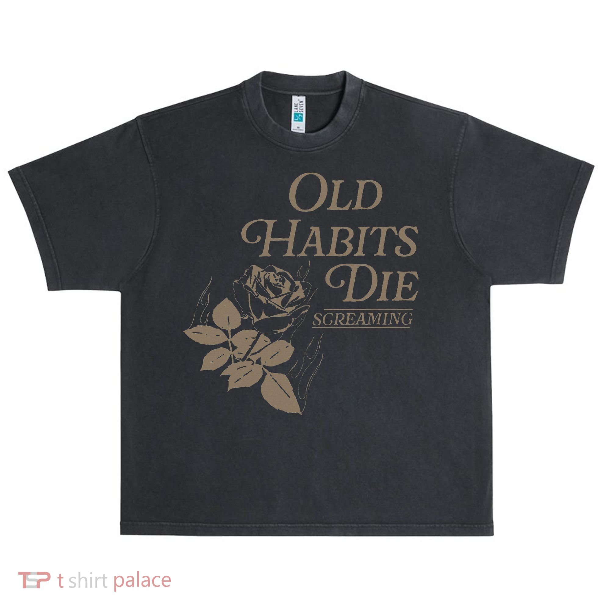 Old Habits Die Screaming Urban Oversized Heavyweight T-Shirt
