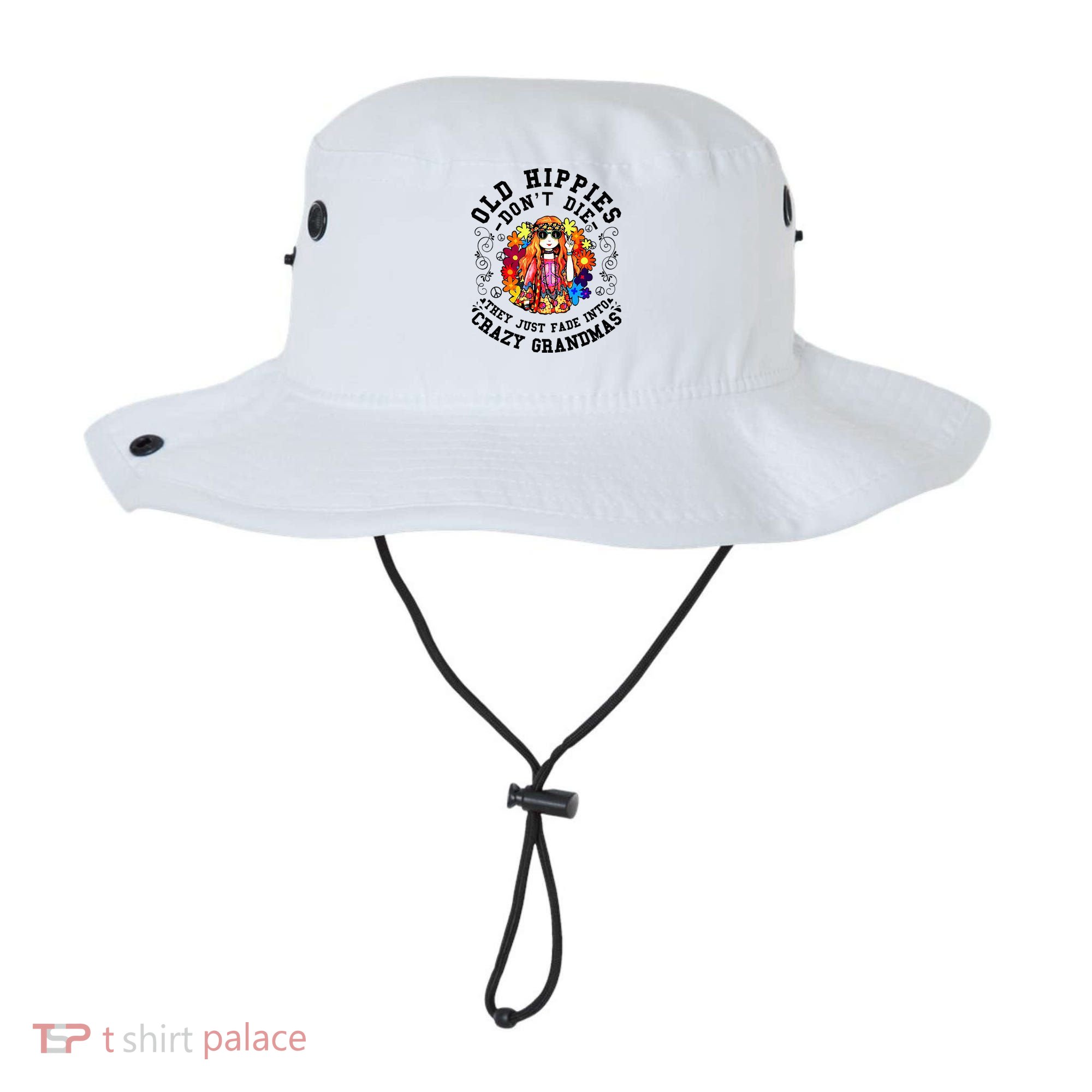 Old Hippies DonT Die Fade Into Crazy Grandmas Bucket Hat