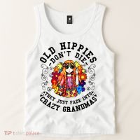 Old Hippies DonT Die Fade Into Crazy Grandmas Tank Top thumb 2