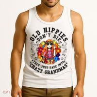 Old Hippies DonT Die Fade Into Crazy Grandmas Tank Top thumb 3