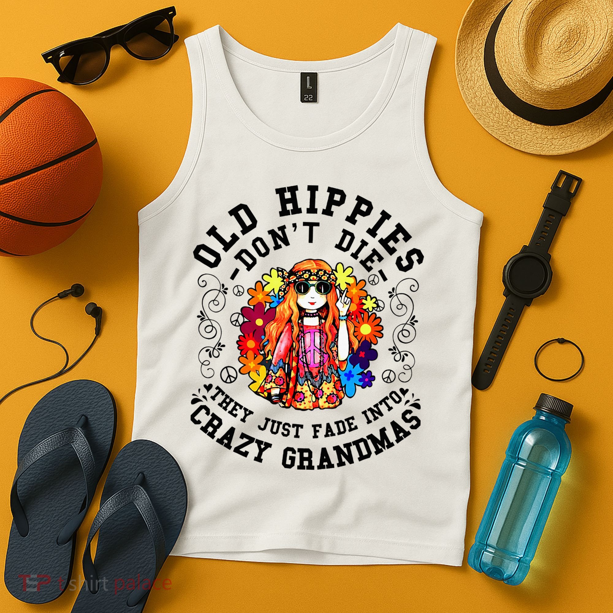 Old Hippies DonT Die Fade Into Crazy Grandmas Tank Top