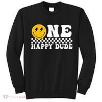 One Happy Dude Groovy 1st Birthday Party Family Matching Sweatshirt thumb 0