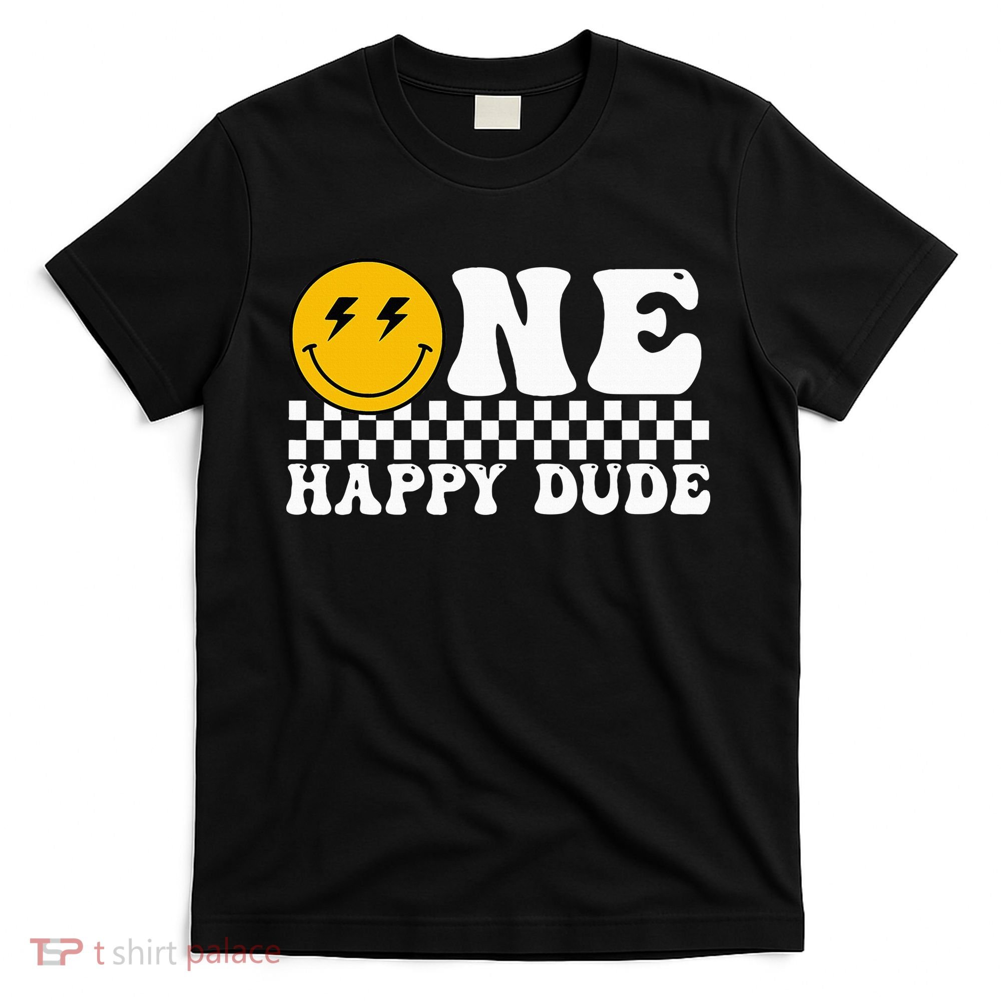 One Happy Dude Groovy 1st Birthday Party Family Matching T-Shirt