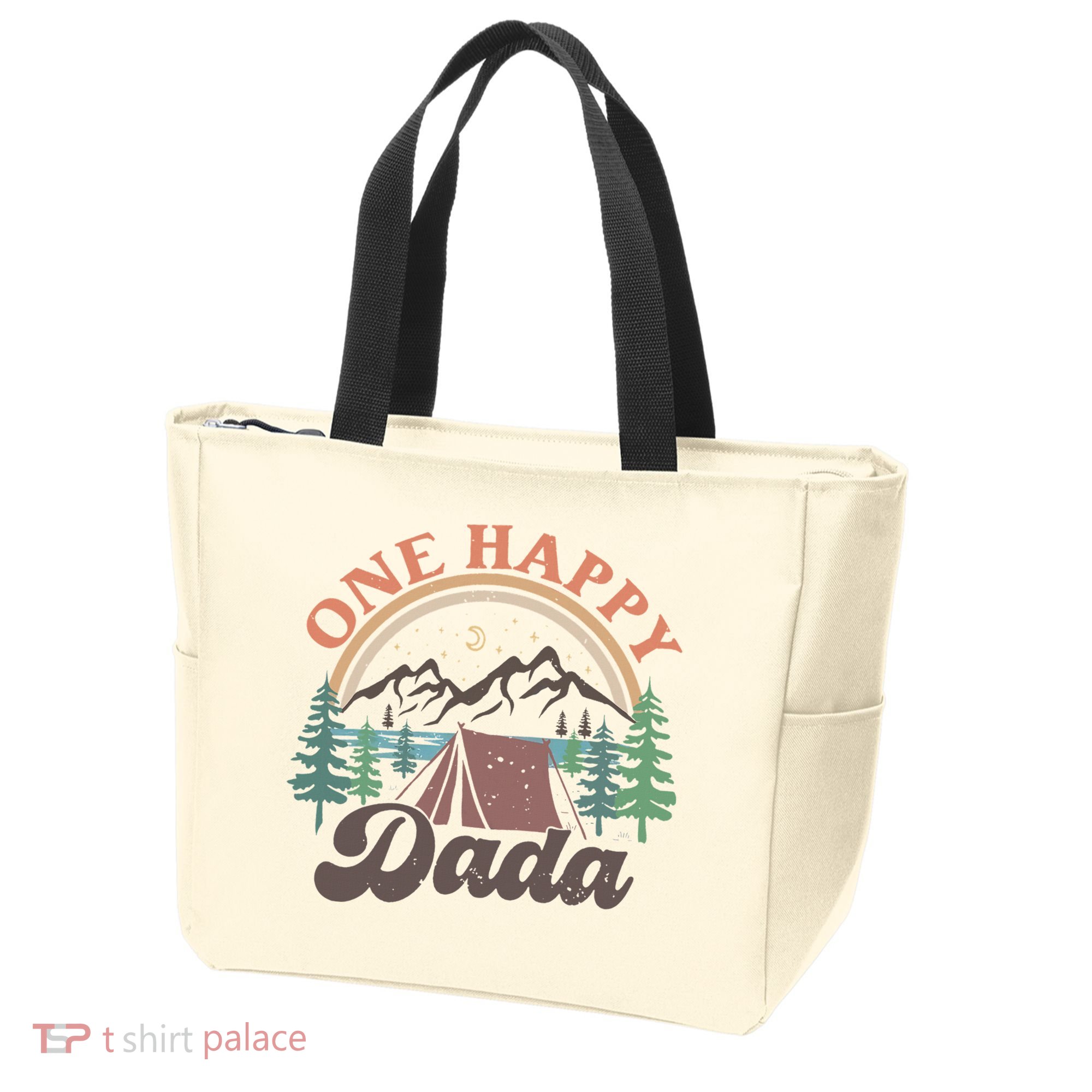 One Happy Dada Happy Camper 1st Birthday Camping Trip Tote Bag