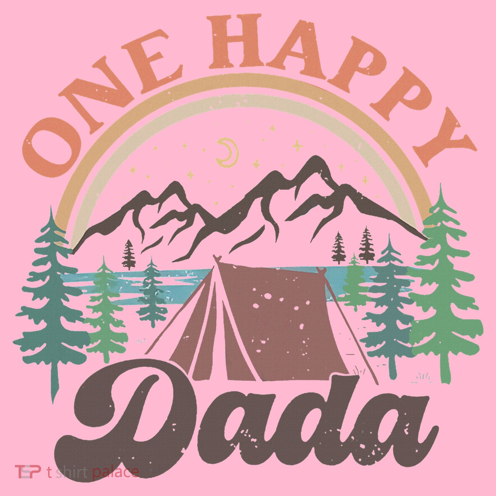 One Happy Dada Happy Camper 1st Birthday Camping Trip Coaster