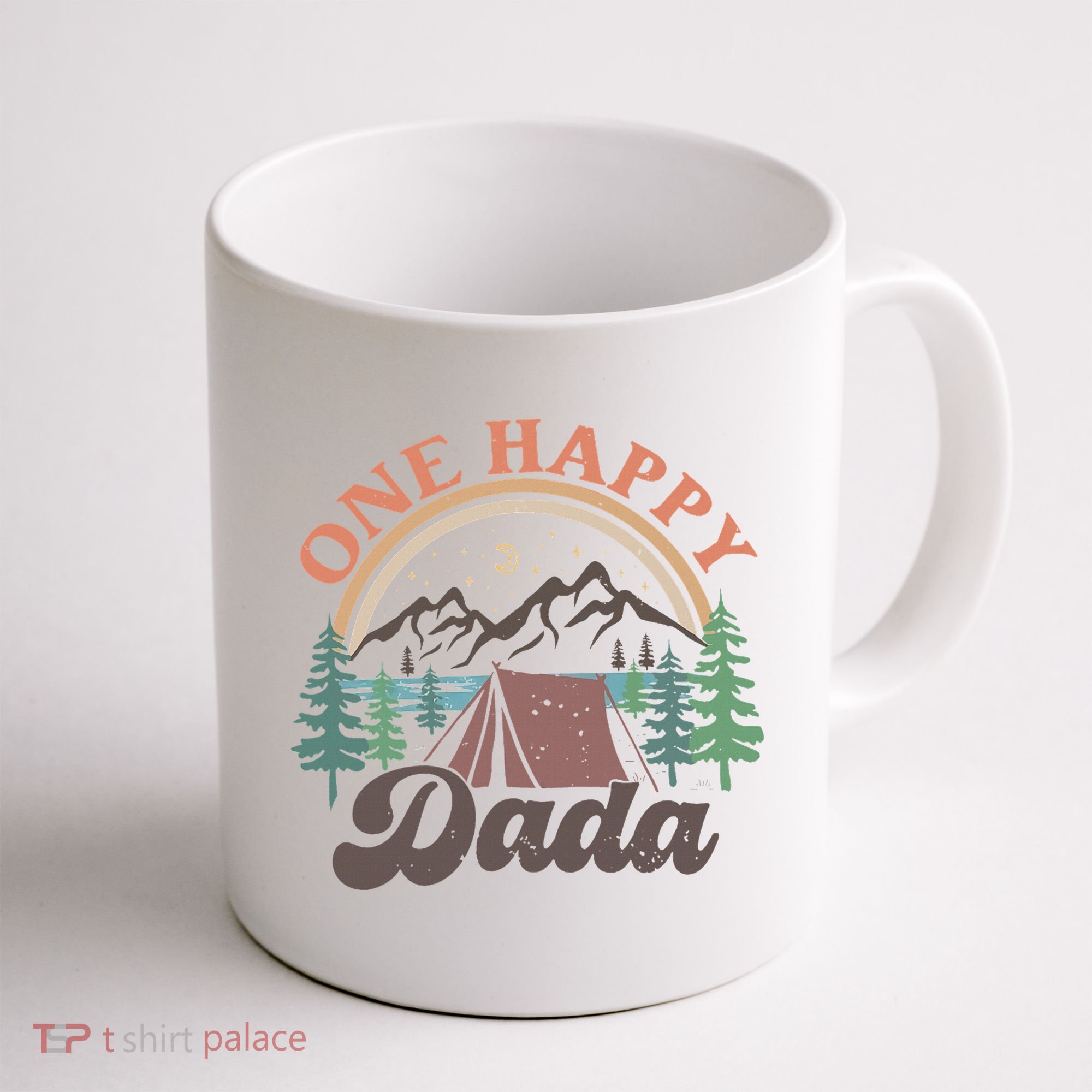 One Happy Dada Happy Camper 1st Birthday Camping Trip Coffee Mug