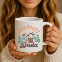 One Happy Dada Happy Camper 1st Birthday Camping Trip Coffee Mug thumb 3