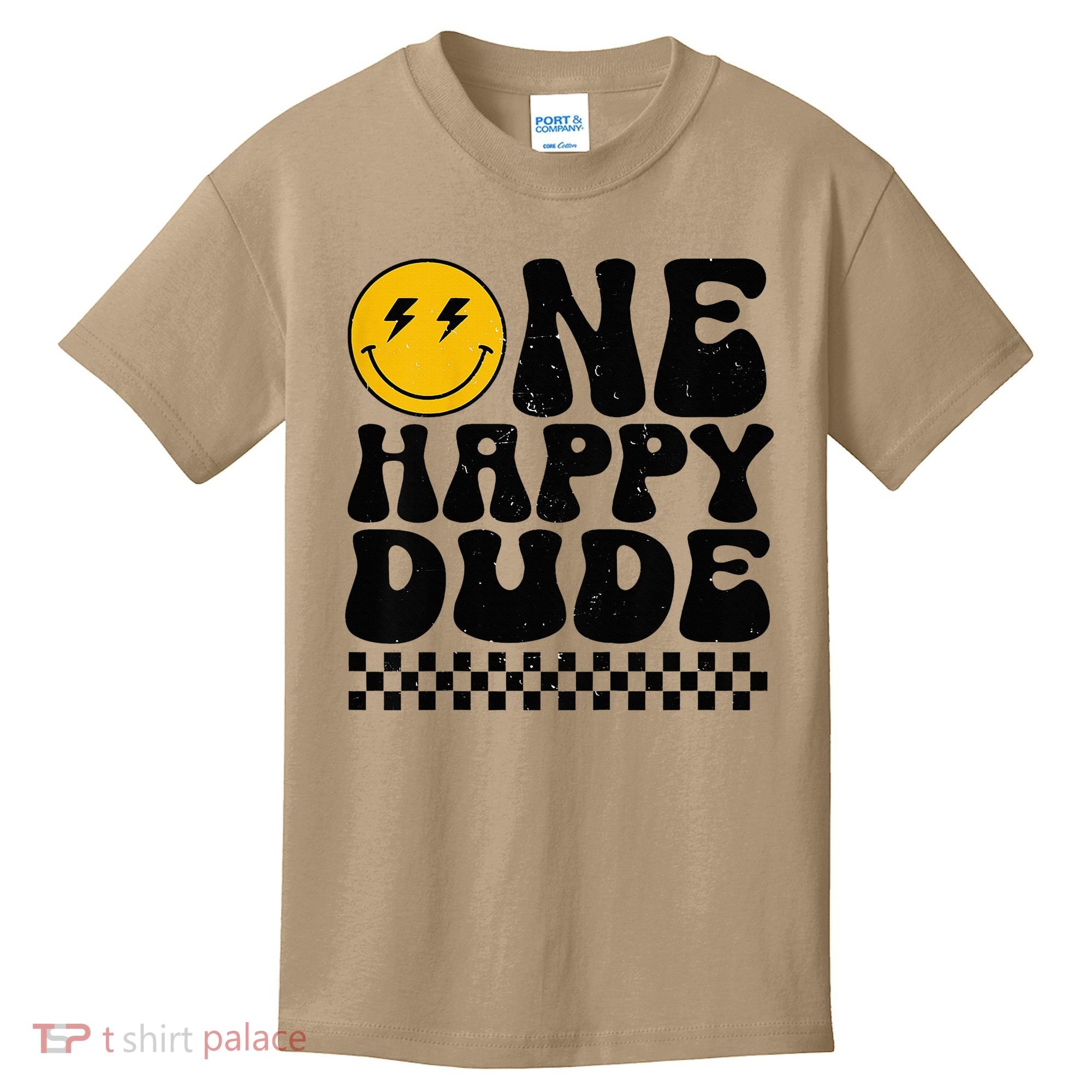 One Happy Dude 1st Birthday Family Matching Kids T-Shirt