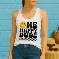 One Happy Dude 1st Birthday Family Matching Women's Tank Top thumb 2