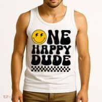One Happy Dude 1st Birthday Family Matching Tank Top thumb 3