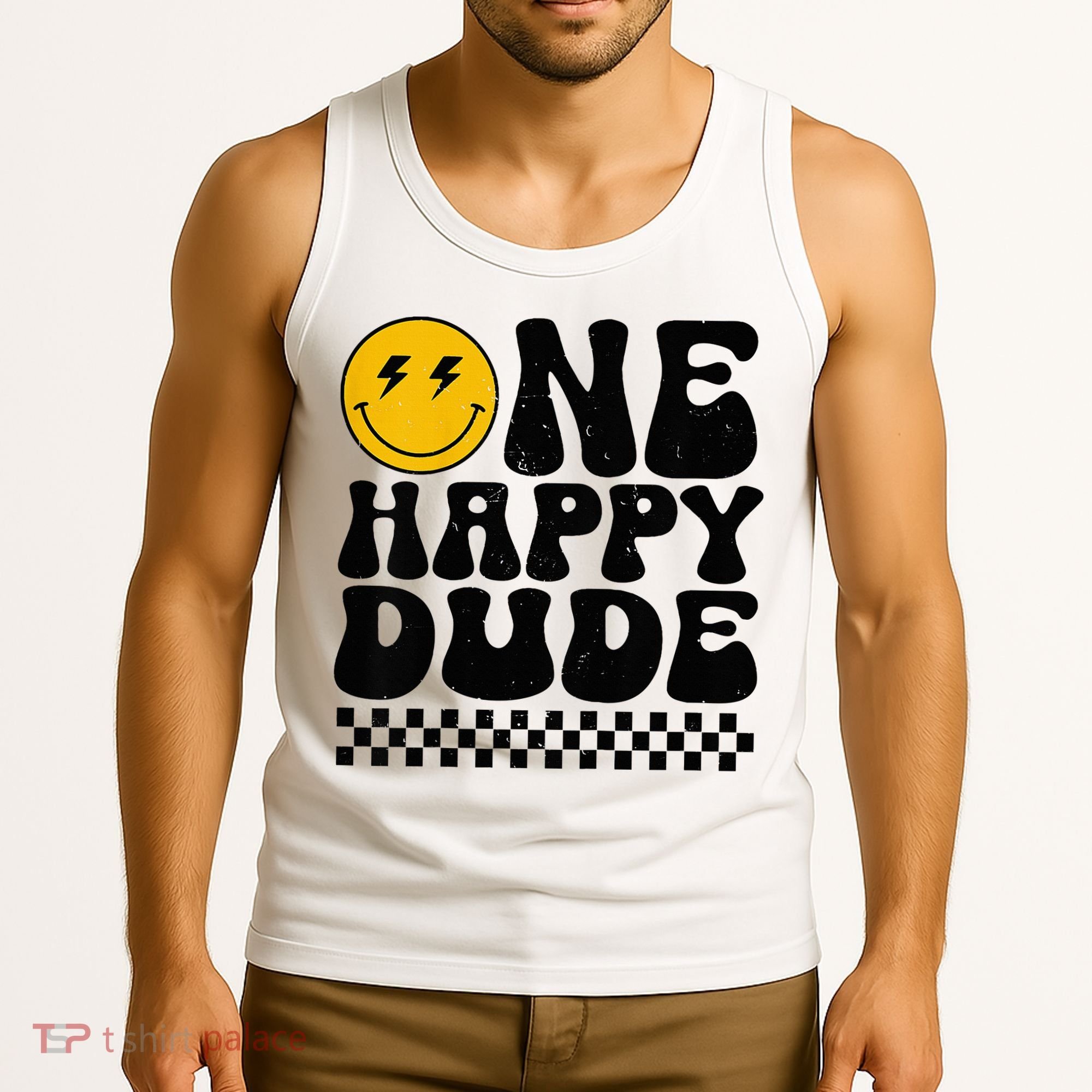 One Happy Dude 1st Birthday Family Matching Tank Top