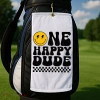 One Happy Dude 1st Birthday Family Matching Golf Towel thumb 2