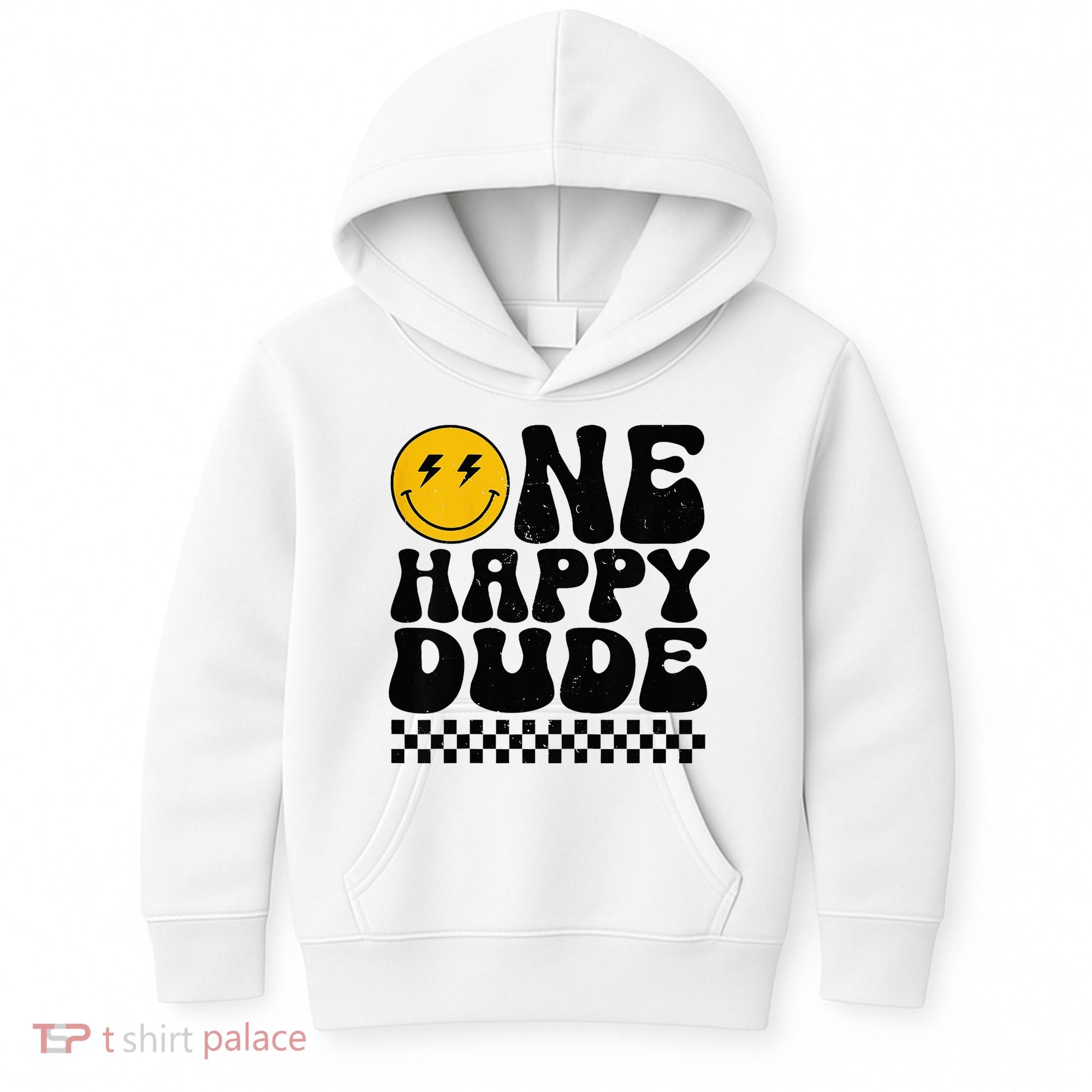 One Happy Dude 1st Birthday Family Matching Kids Hoodie