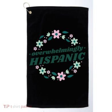 Overwhelmingly Hispanic Floral Golf Towel