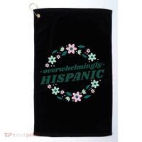 Overwhelmingly Hispanic Floral Golf Towel thumb 0
