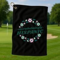 Overwhelmingly Hispanic Floral Golf Towel thumb 1