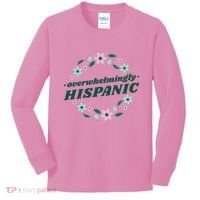 Overwhelmingly Hispanic Floral Kids Long Sleeve Shirt thumb 0