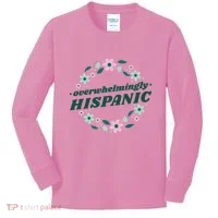 Overwhelmingly Hispanic Floral Kids Long Sleeve Shirt thumb 0