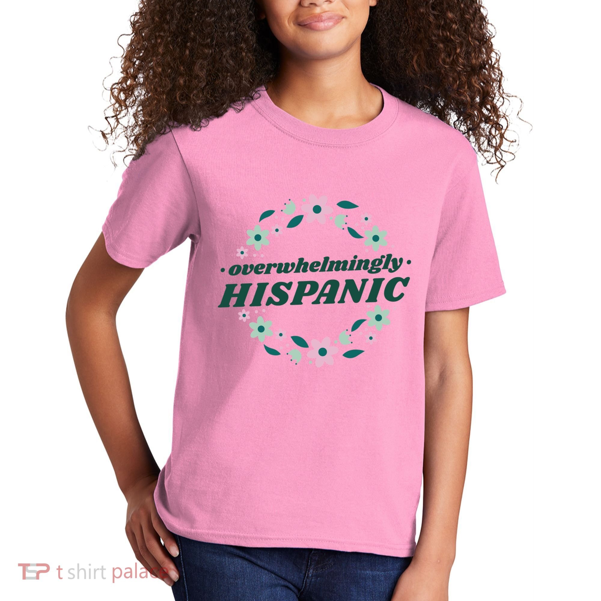 Overwhelmingly Hispanic Floral Kids T-Shirt