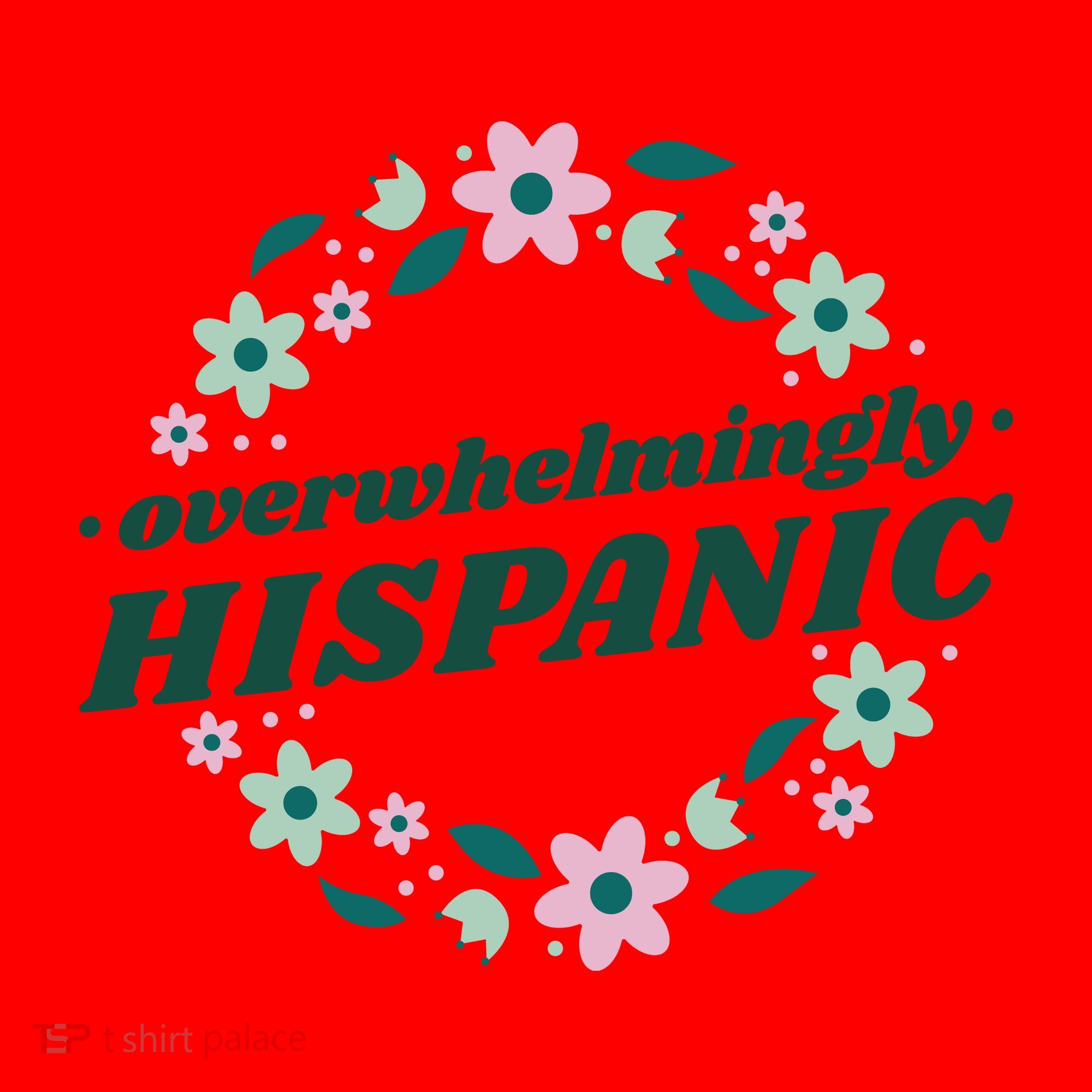 Overwhelmingly Hispanic Floral Santa Hat