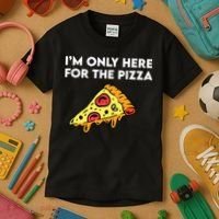 Only Here For Pizza Kids T-Shirt thumb 3