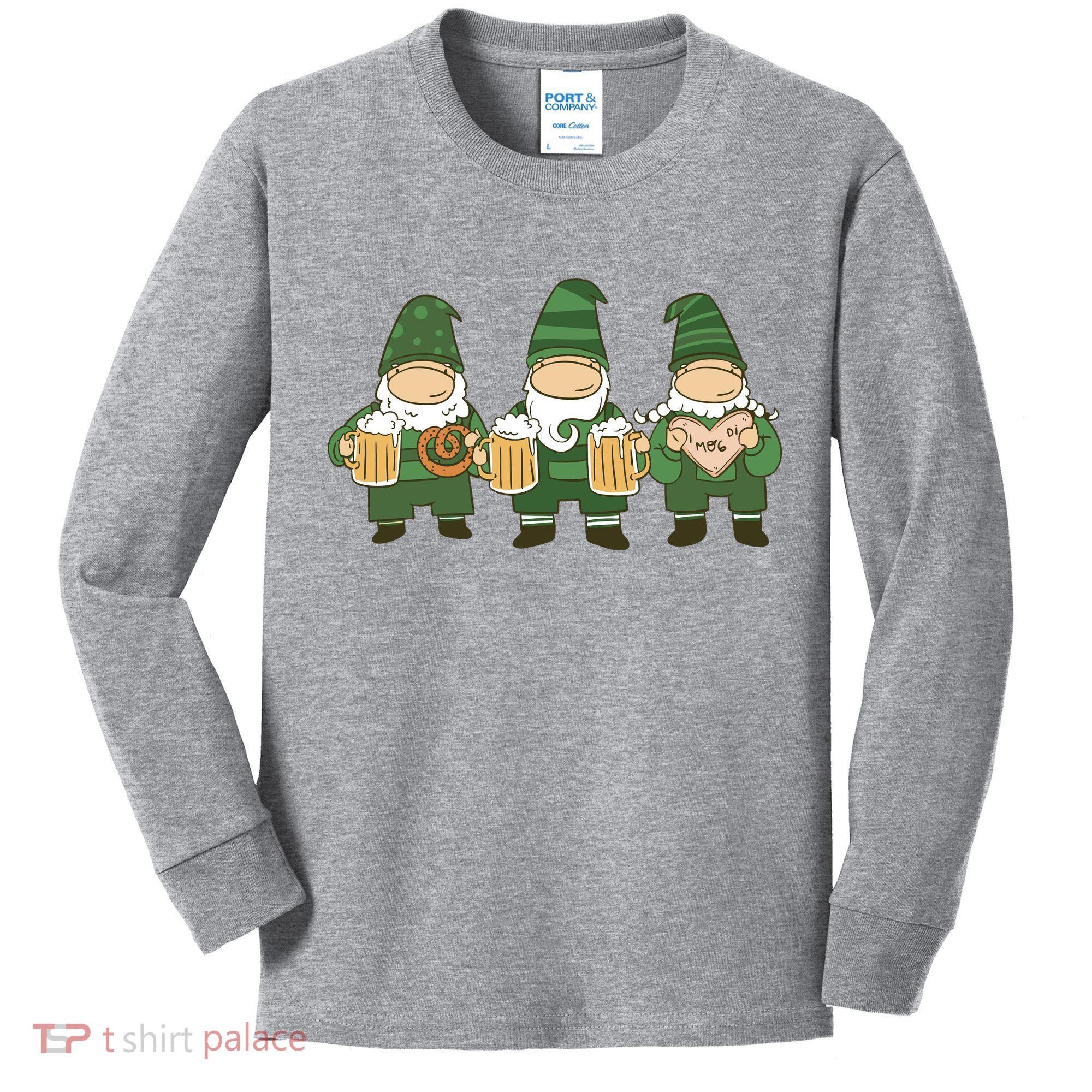 Oktoberfest Holiday Gnomes Kids Long Sleeve Shirt