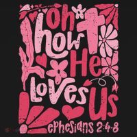 Oh How He Loves Us Boho Valentine Flower Jesus Christian Women's Tank Top thumb 5