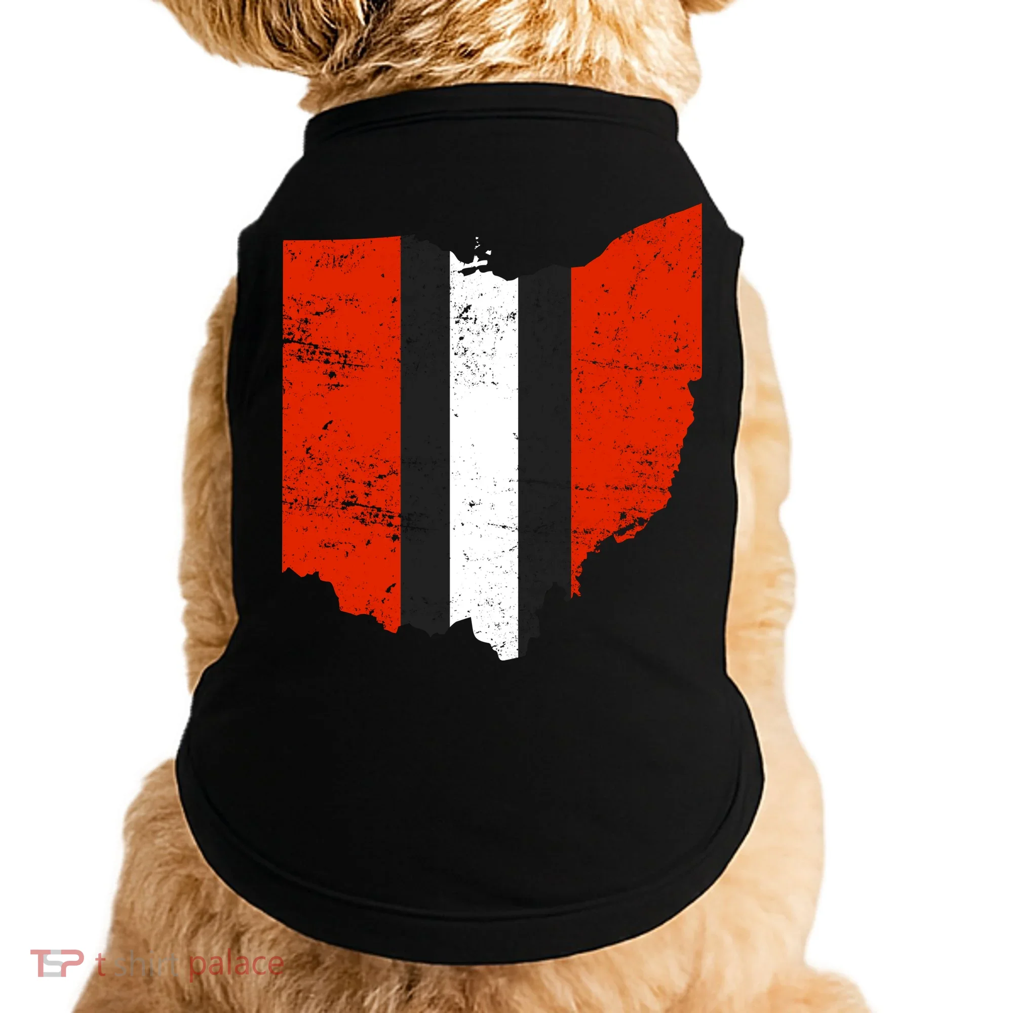 Ohio Cleveland Stripe Football Doggie Tank