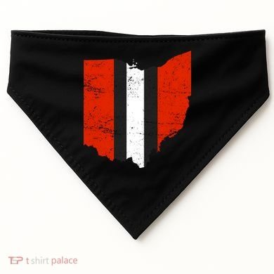 Ohio Cleveland Stripe Football USA-Made Doggie Bandana