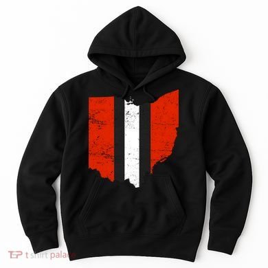 Ohio Cleveland Stripe Football Hoodie