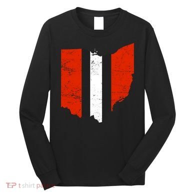 Ohio Cleveland Stripe Football Long Sleeve Shirt