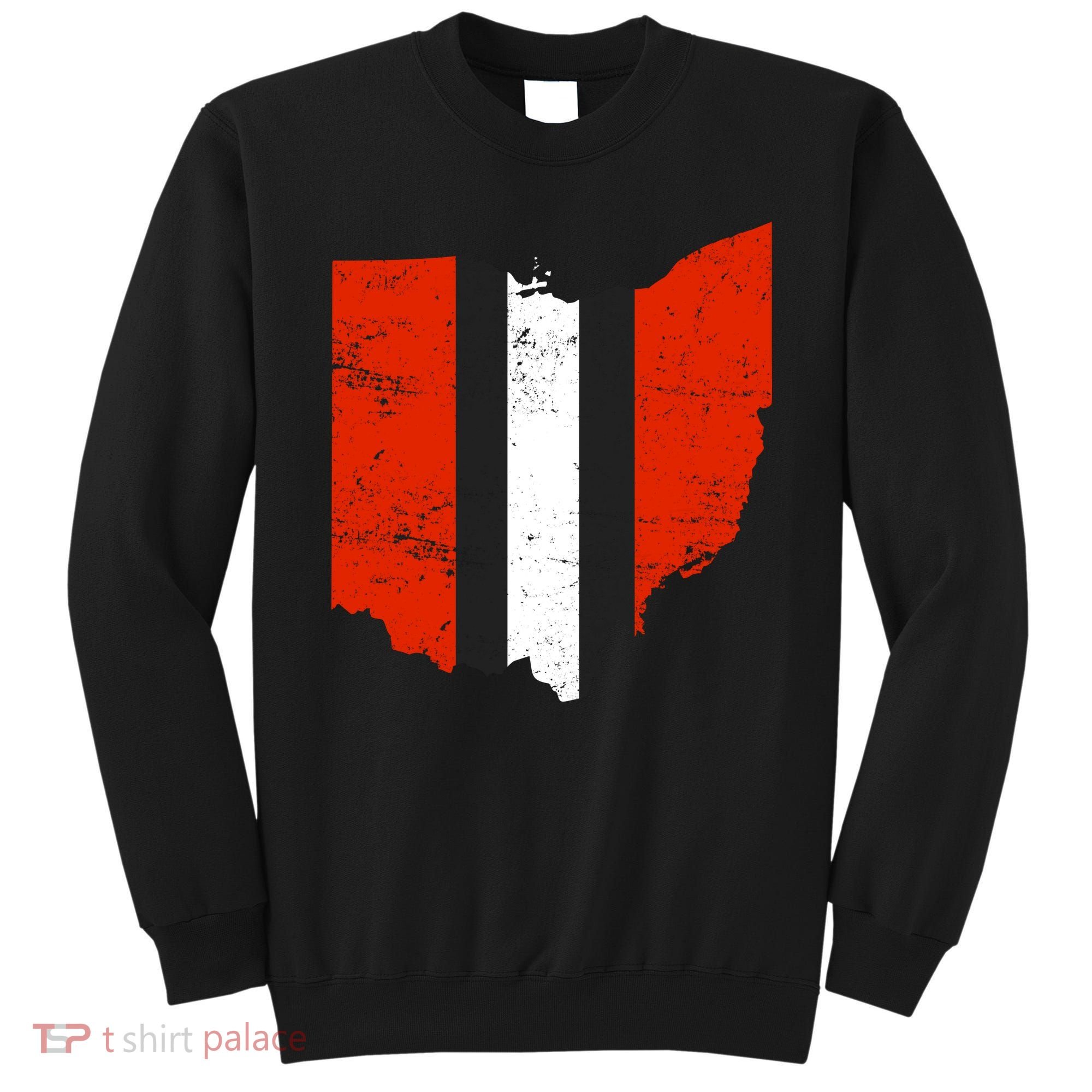 Ohio Cleveland Stripe Football Sweatshirt