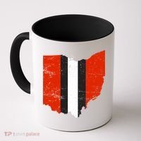 Ohio Cleveland Stripe Football Coffee Mug thumb 0