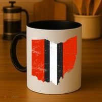 Ohio Cleveland Stripe Football Coffee Mug thumb 4
