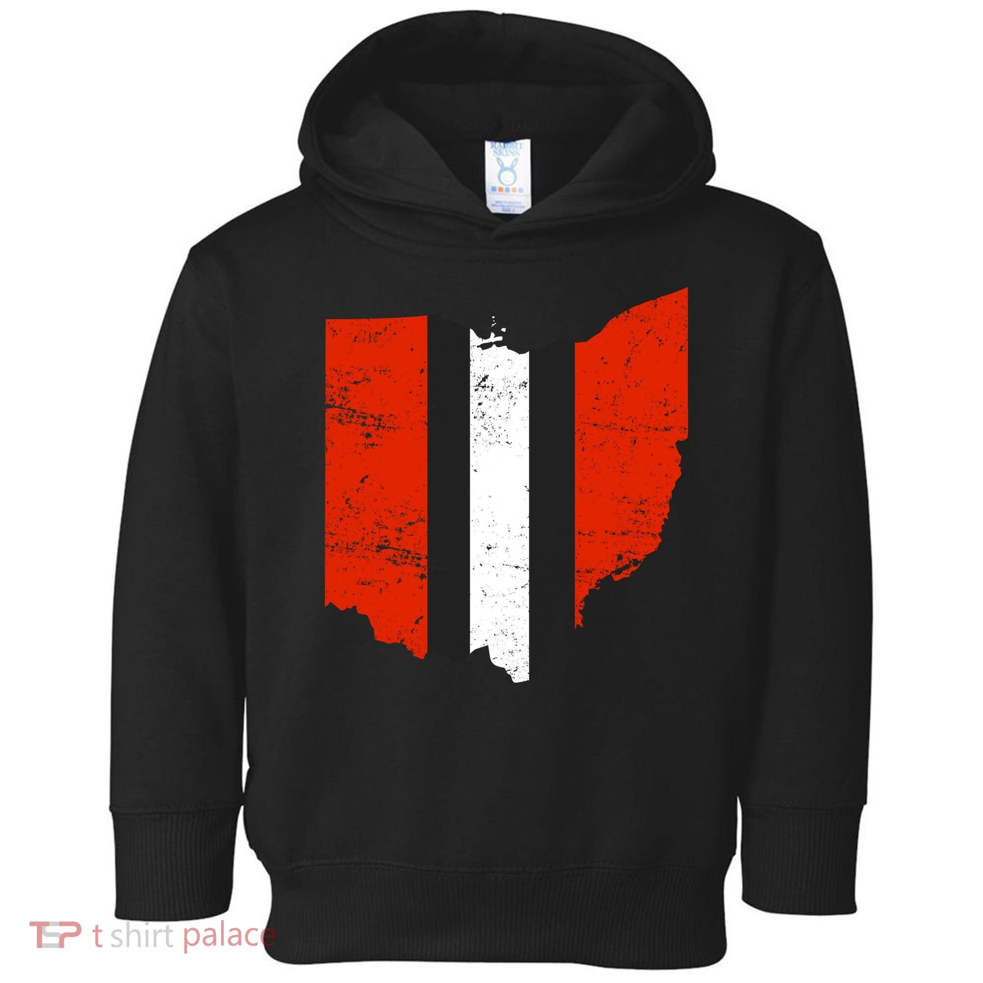 Ohio Cleveland Stripe Football Toddler Hoodie