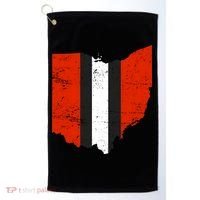 Ohio Cleveland Stripe Football Golf Towel thumb 0
