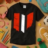 Ohio Cleveland Stripe Football Kids T-Shirt thumb 3