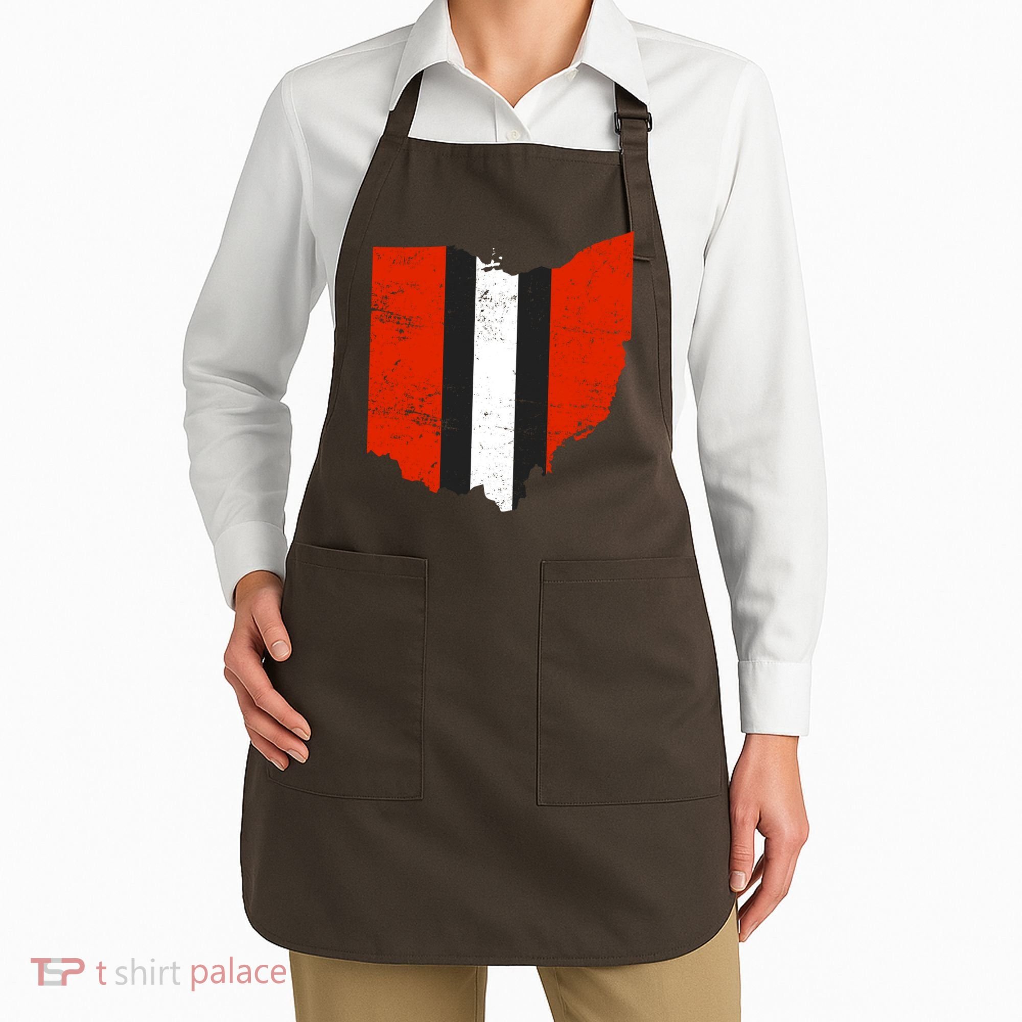 Ohio Cleveland Stripe Football Apron