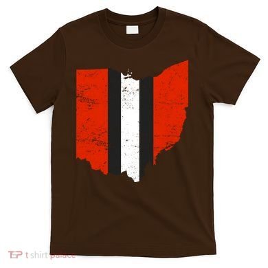 Ohio Cleveland Stripe Football T-Shirt