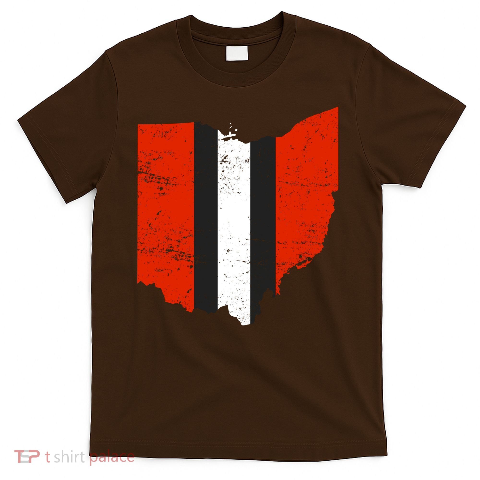 Ohio Cleveland Stripe Football T-Shirt