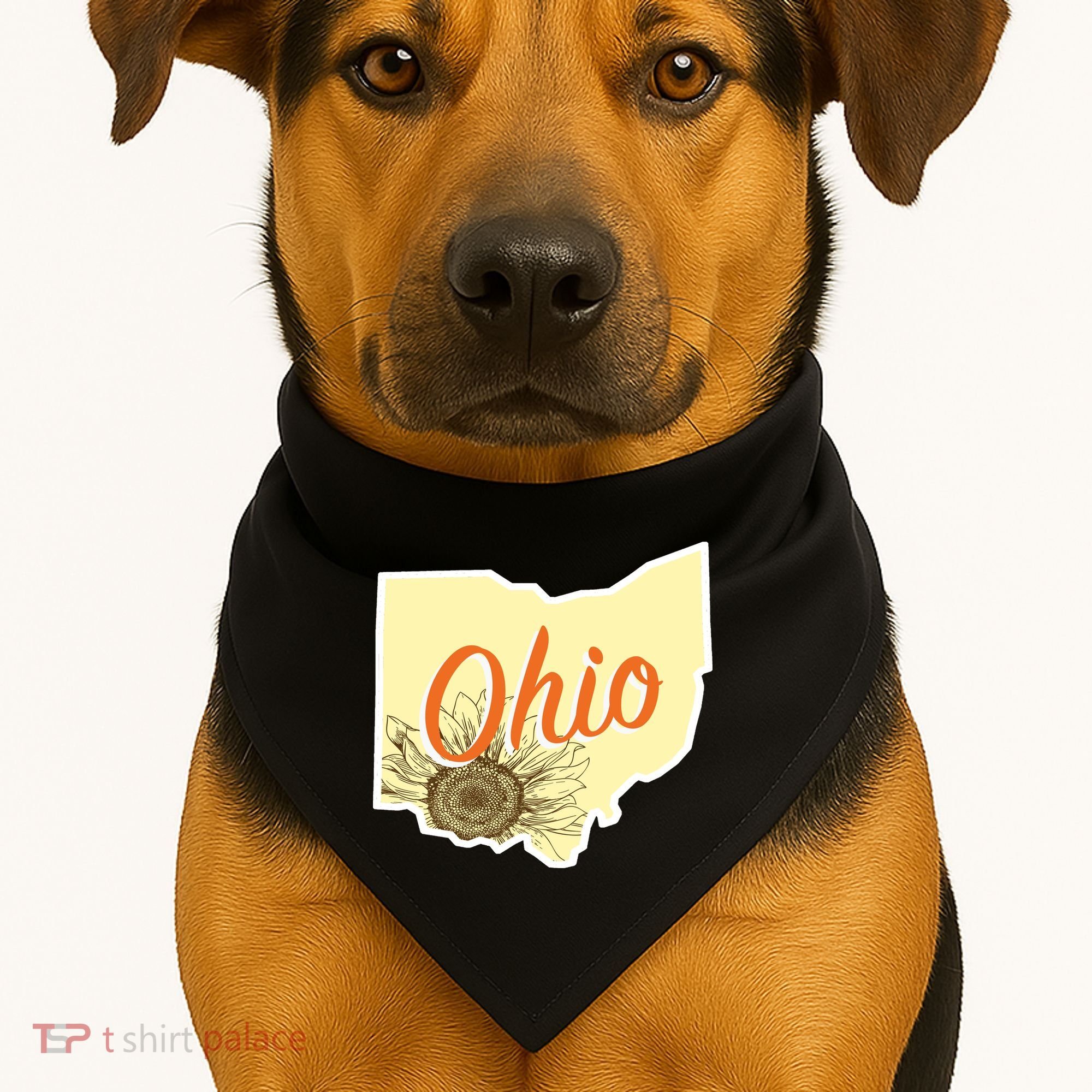 Ohio Floral Cute Flower USA-Made Doggie Bandana