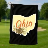 Ohio Floral Cute Flower Golf Towel thumb 1