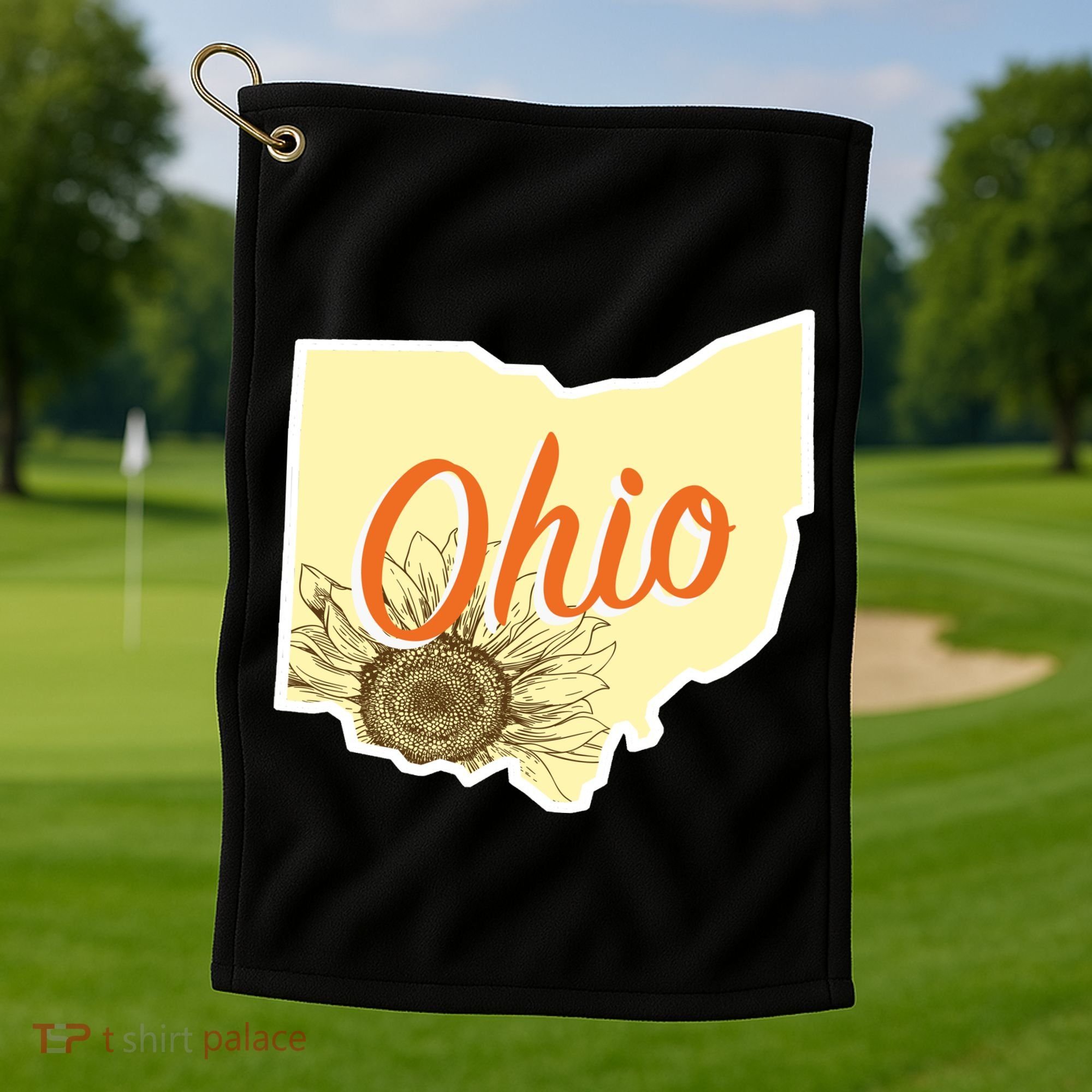 Ohio Floral Cute Flower Golf Towel