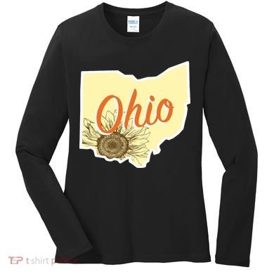 Ohio Floral Cute Flower Women's Long Sleeve Shirt