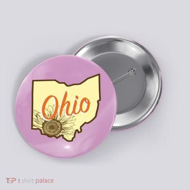 Ohio Floral Cute Flower Button