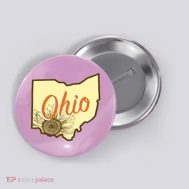 Ohio Floral Cute Flower Button