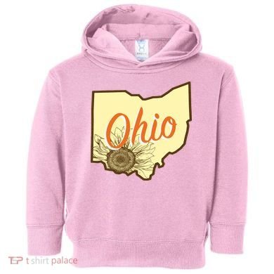 Ohio Floral Cute Flower Toddler Hoodie