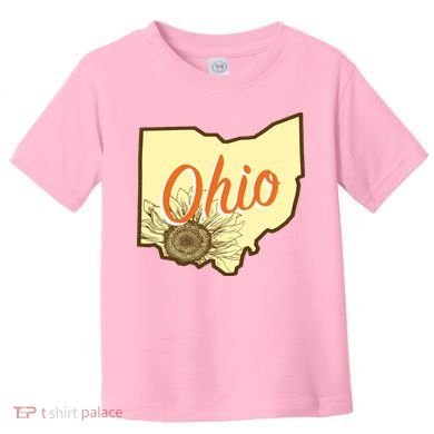 Ohio Floral Cute Flower Toddler T-Shirt